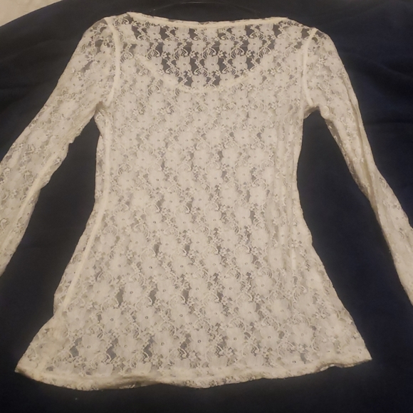 Express long sleeve lace shirt size small - Picture 4 of 5